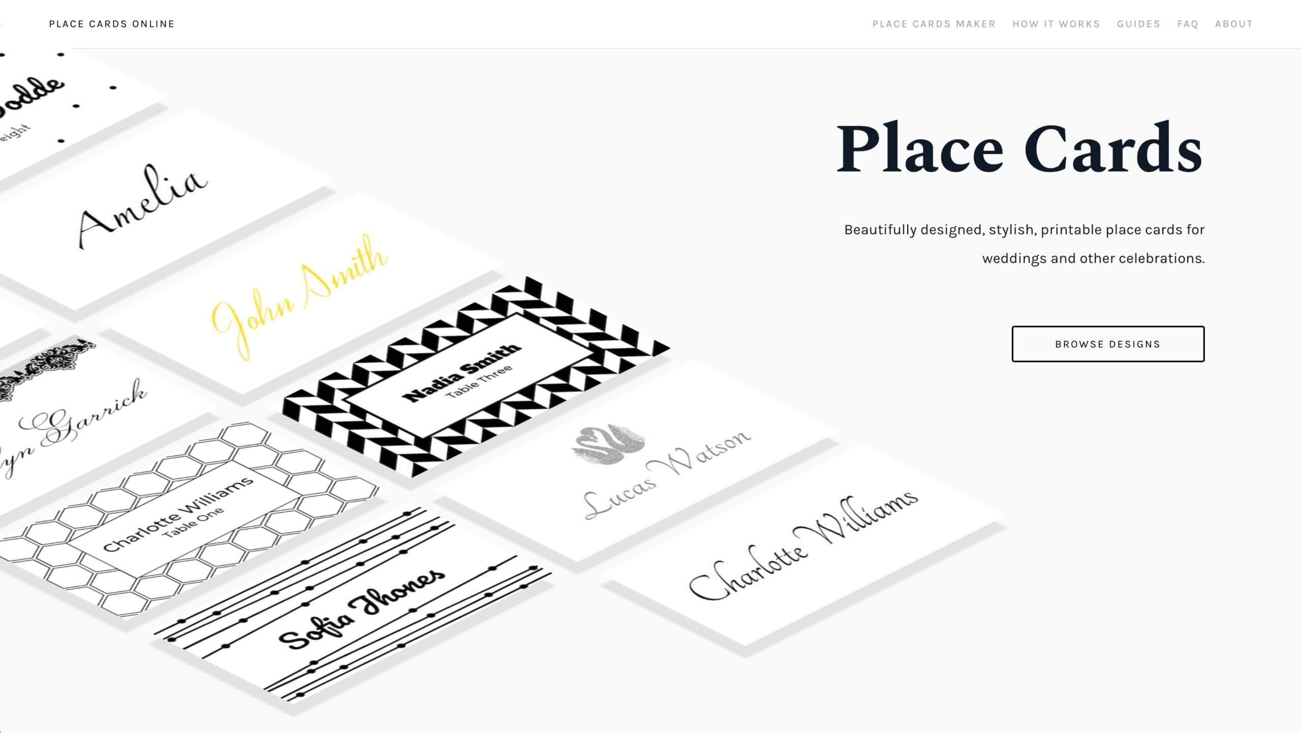 Place Cards Online – Place Cards Maker. Beautifully Designed Throughout Celebrate It Templates Place Cards