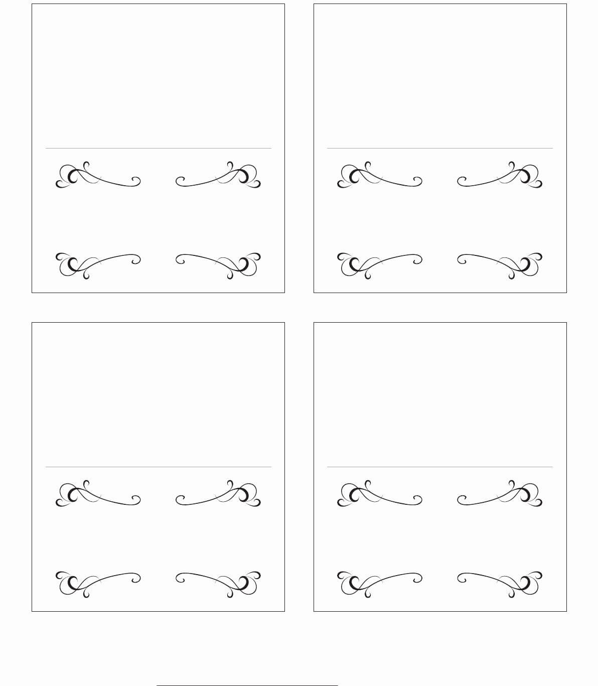 Place Cards Templates 6 Per Sheet Best Of 19 Elegant & Fun Regarding Free Place Card Templates 6 Per Page