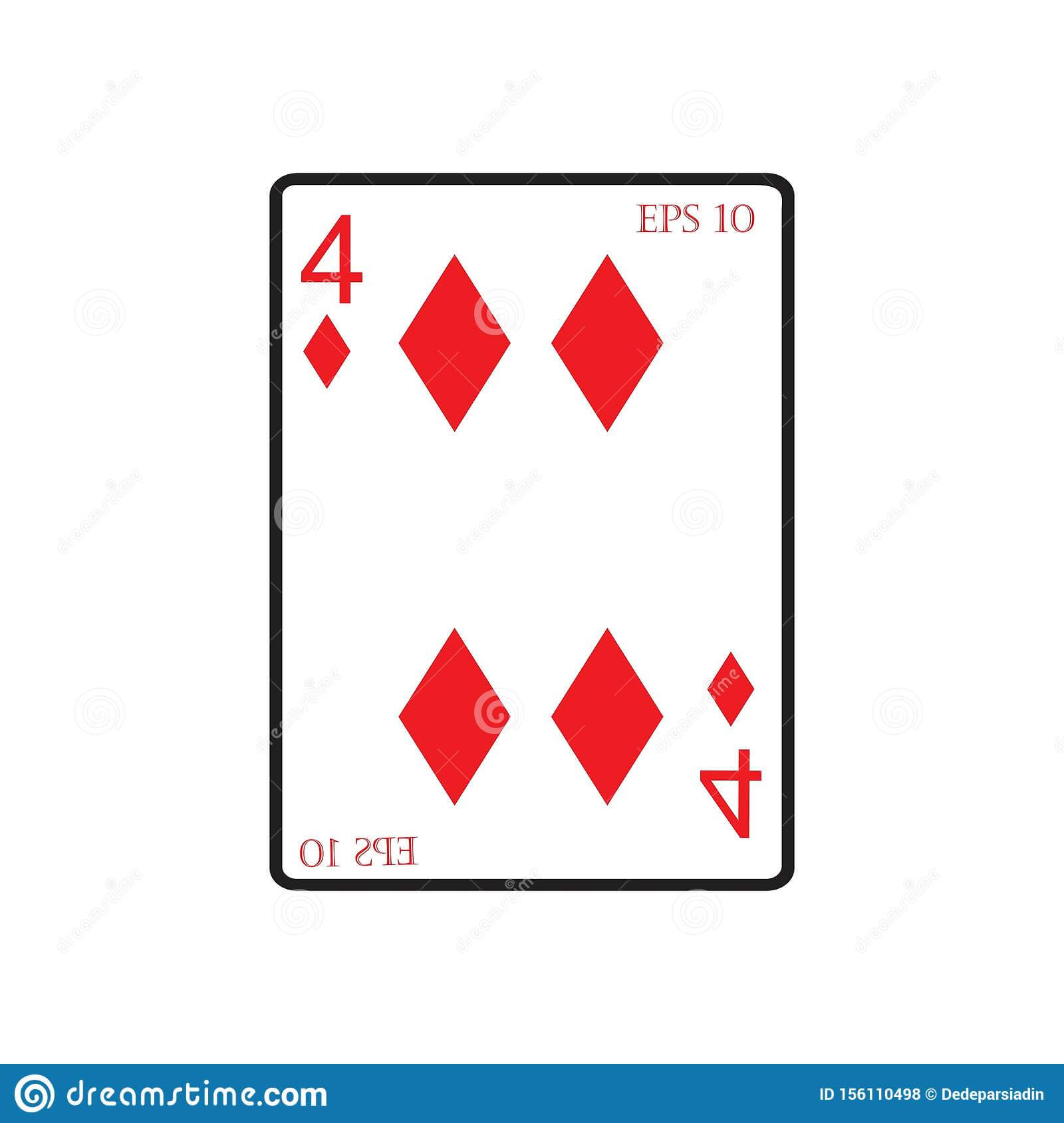 Playing Card Vector Icon Illustration Design Stock Vector Regarding Playing Card Design Template