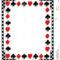 Playing Cards Border Poker Suits Stock Illustration With Regard To Playing Card Design Template