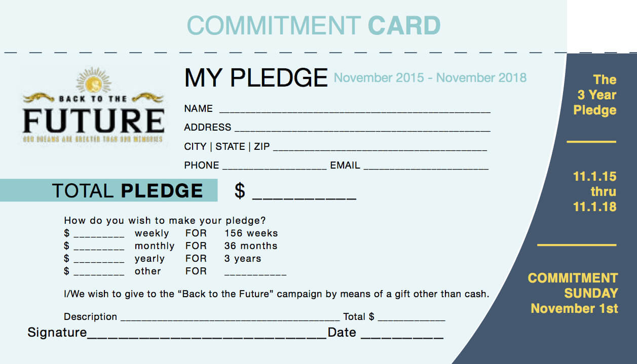 Pledge Card Template Word ] – Free Pledge Card Template In Church Pledge Card Template