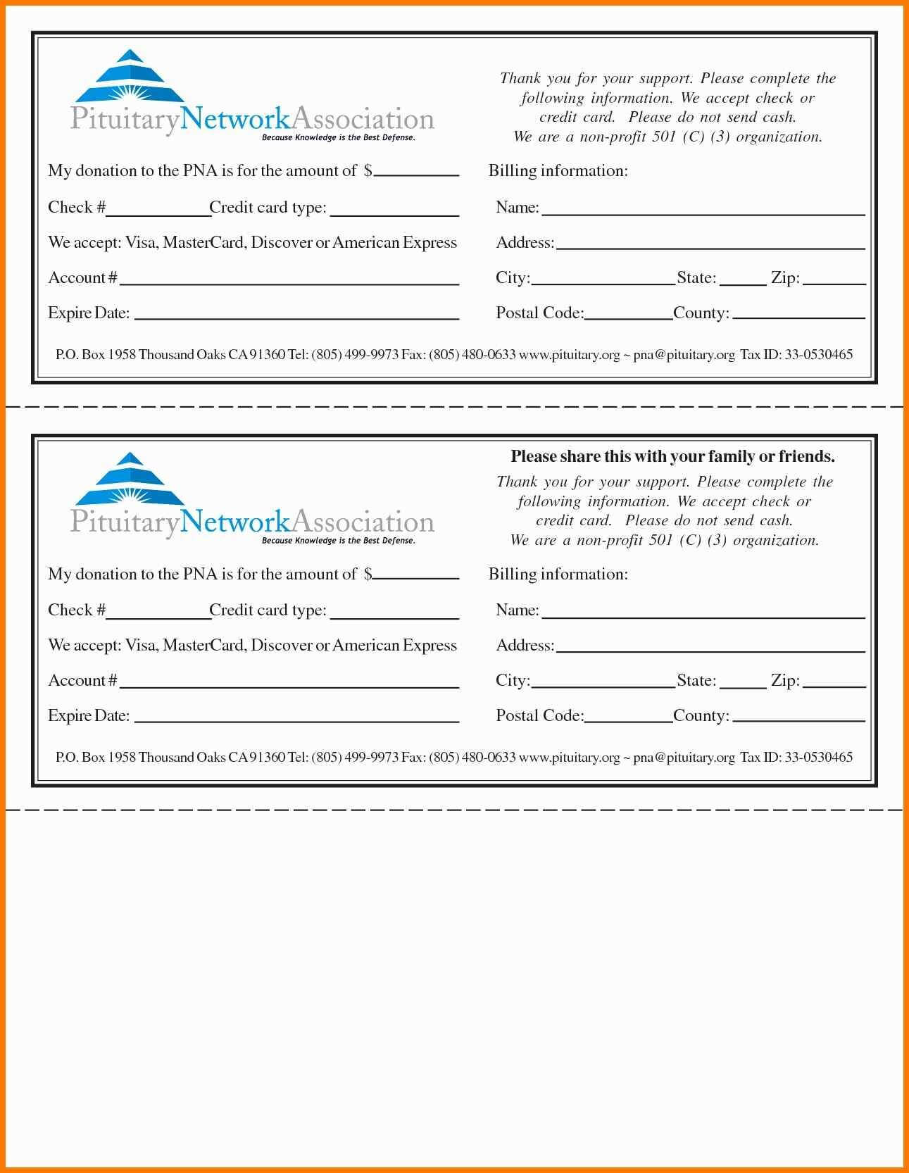 Pledge Forms Template Awesome 55 Inspirational Graph In Donation Cards Template