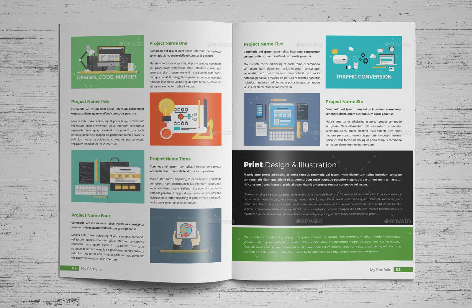 Portfolio Brochure Catalog Design V4 #brochure, #portfolio Intended For Brochure Templates Adobe Illustrator