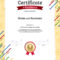 Portrait Certificate Template In Football Sport With Athletic Certificate Template