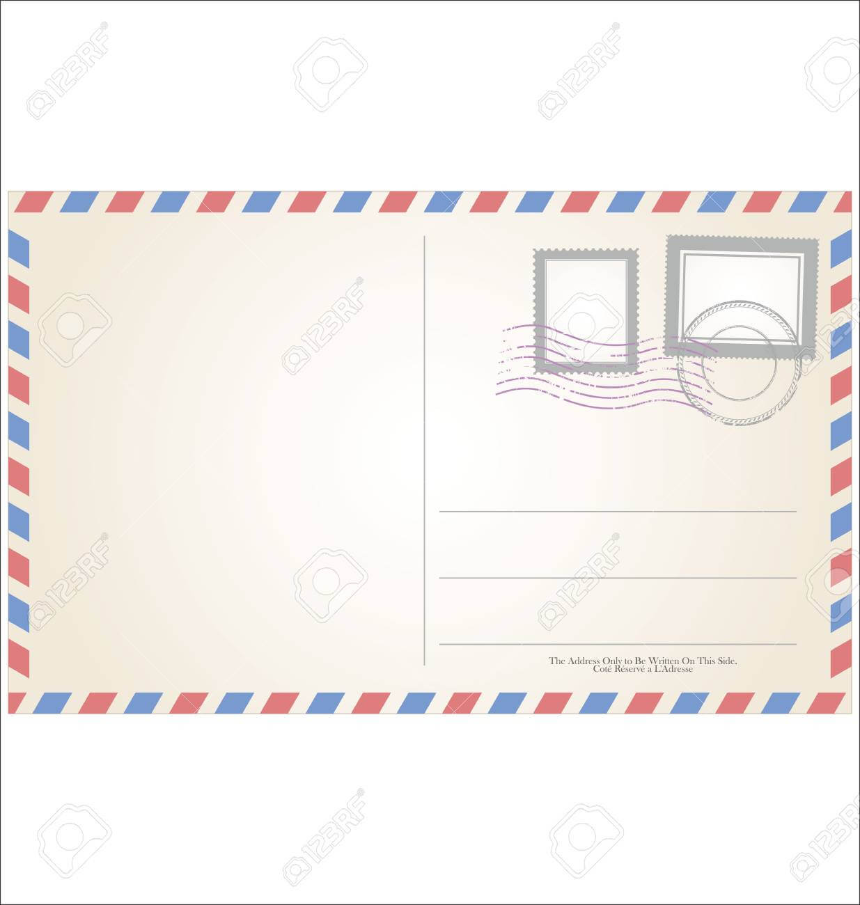 Post Card Template Vector Illustration Pertaining To Post Cards Template