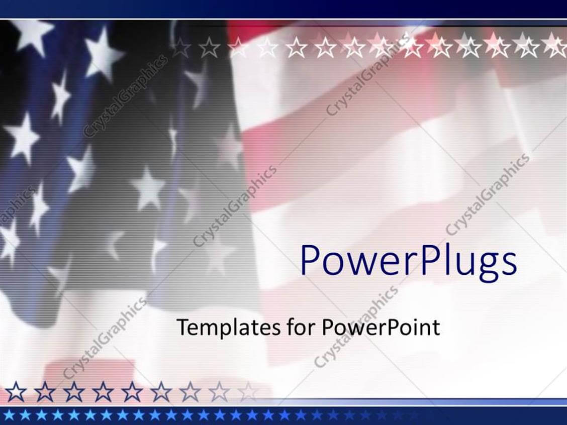 Powerpoint Template: American Flag Patriotic On Faded Intended For Patriotic Powerpoint Template