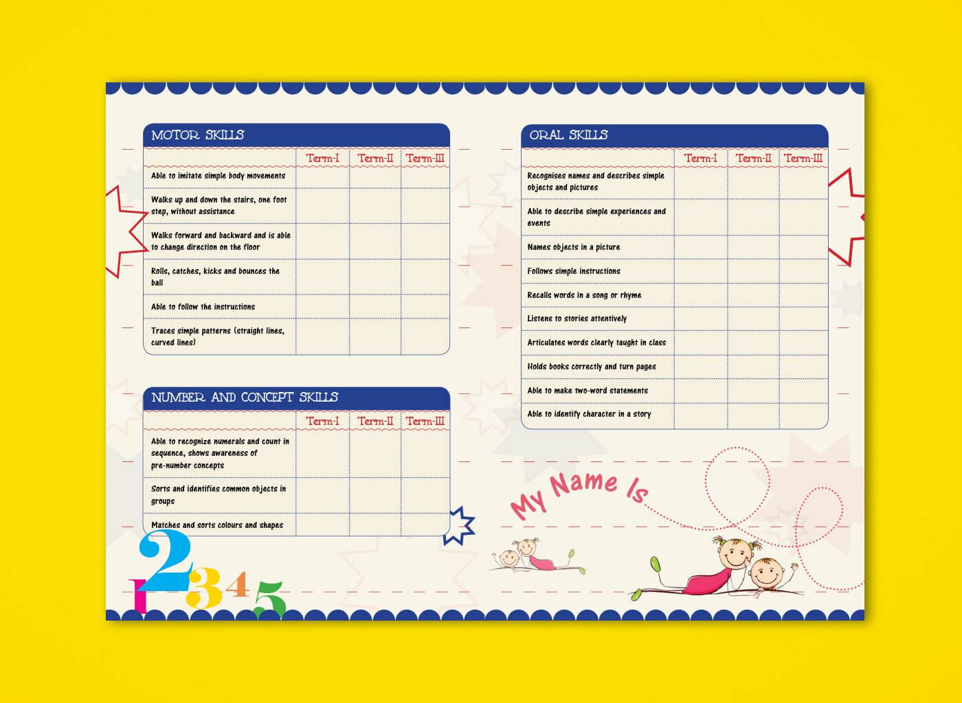Pre Nursery Report Card On Behance | School Report Card In Boyfriend Report Card Template