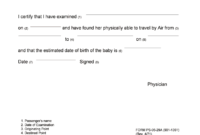 Pregnancy Fit To Fly Letter Sample - Fill Online, Printable with Fit To Fly Certificate Template