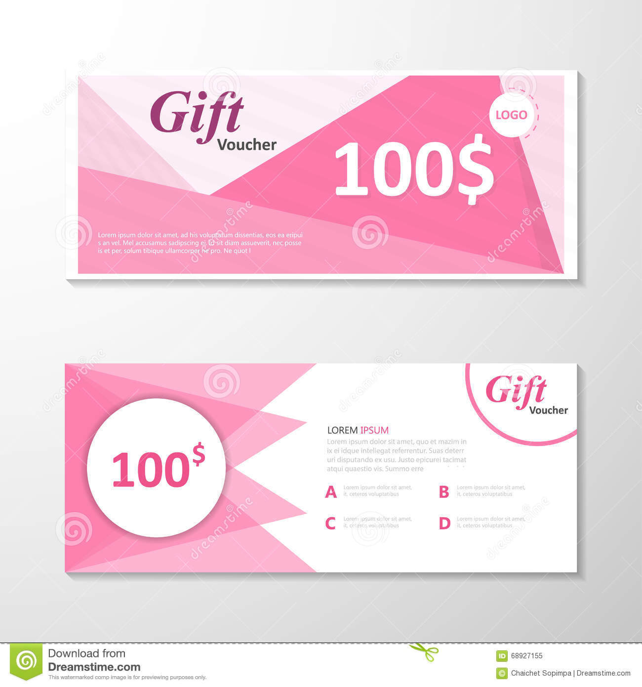 Premium Elegance Pink Gift Voucher Template Layout Design Regarding Pink Gift Certificate Template