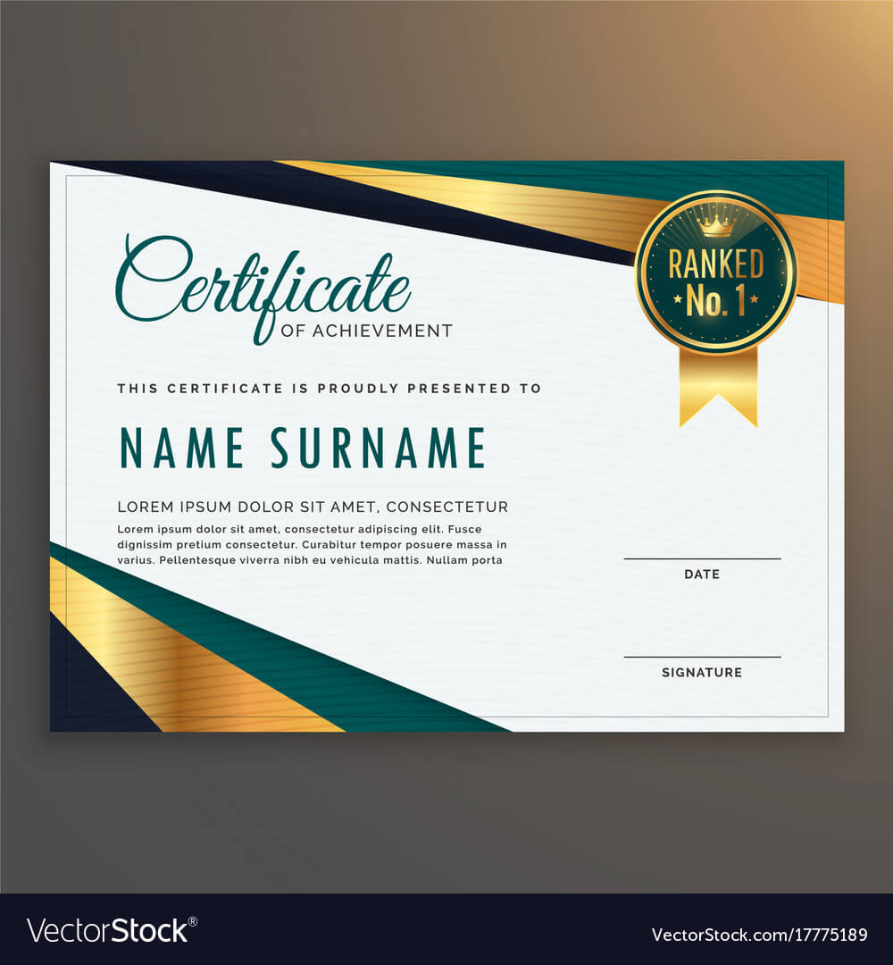 Premium Modern Certificate Template Design Intended For Design A Certificate Template