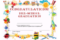 Preschool Graduation Certificate Template Free | Graduation with School Certificate Templates Free