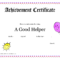 Printable Award Certificates For Teachers | Good Helper Throughout Superlative Certificate Template