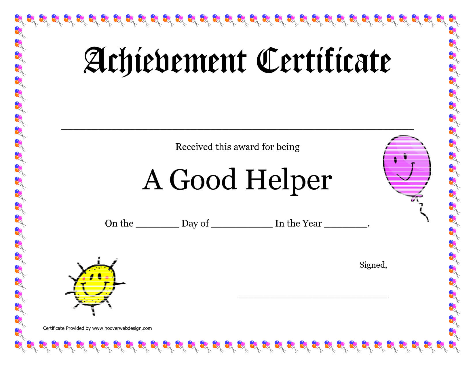 Printable Award Certificates For Teachers | Good Helper Throughout Superlative Certificate Template