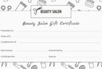 Printable Beauty Gift Certificate Template Koranstickenco regarding Salon Gift Certificate Template