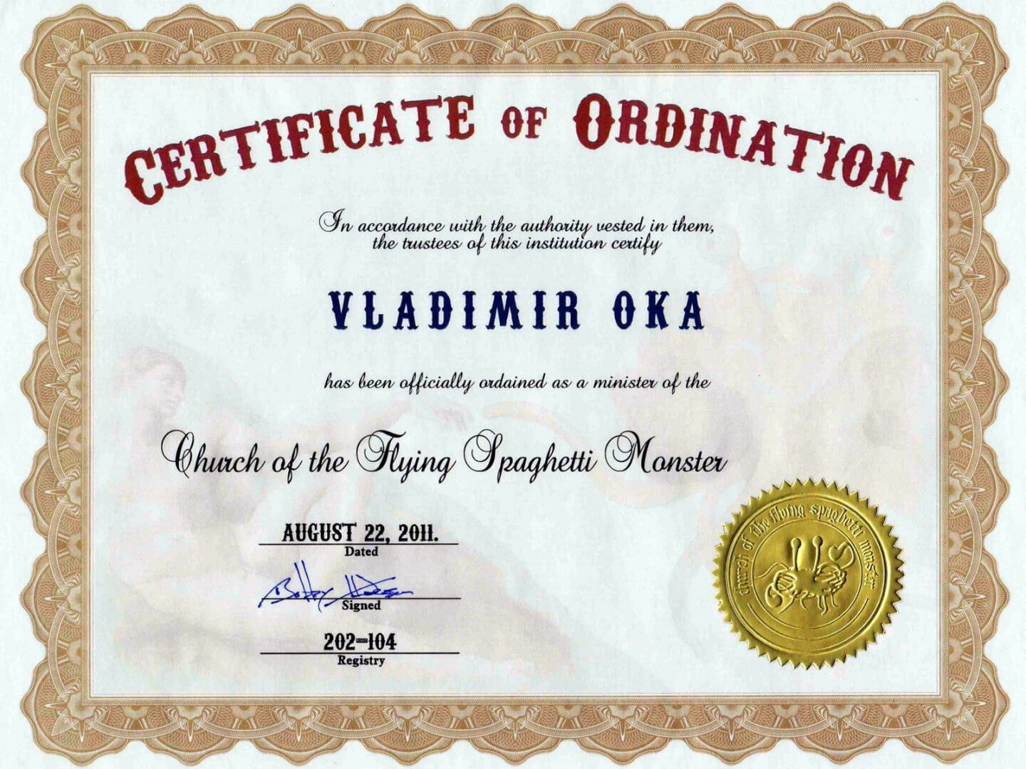 Printable Certificate Of Ordination Template Certificate Of Regarding Certificate Of Ordination Template