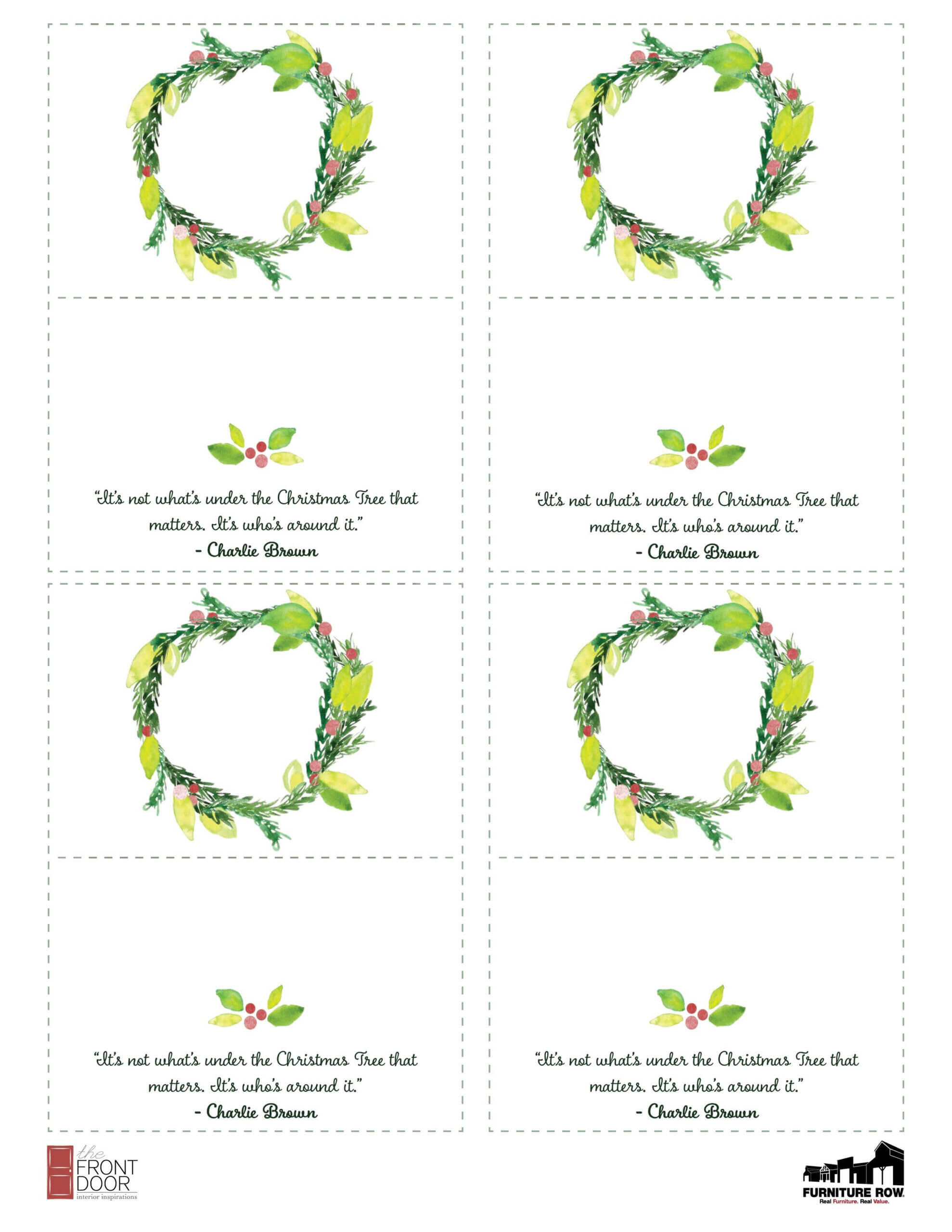 Printable Christmas Place Name Cards For The Table – The Inside Christmas Table Place Cards Template