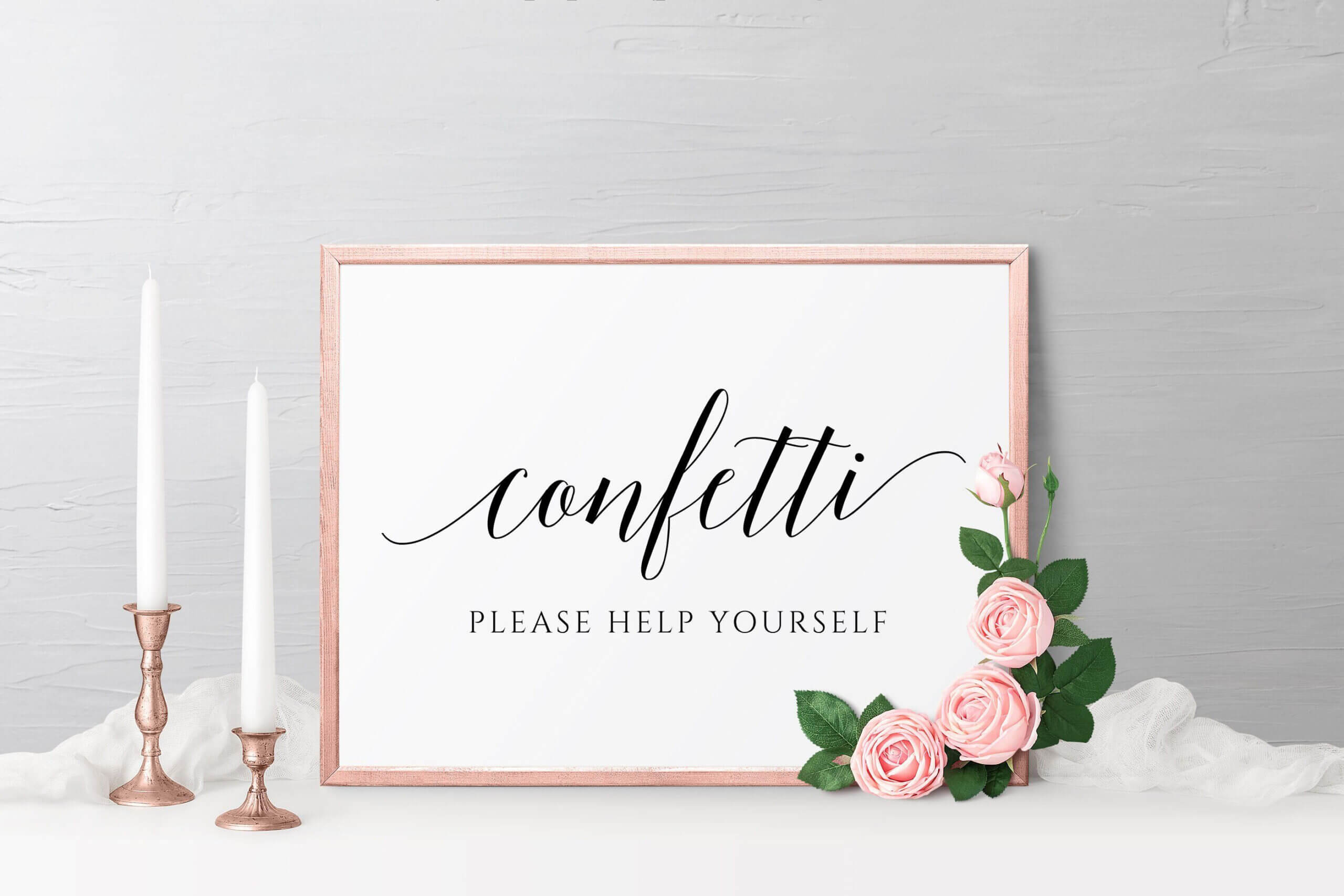 Printable Confetti Table Sign Pdf Template | Table Signs Regarding Acceptance Card Template
