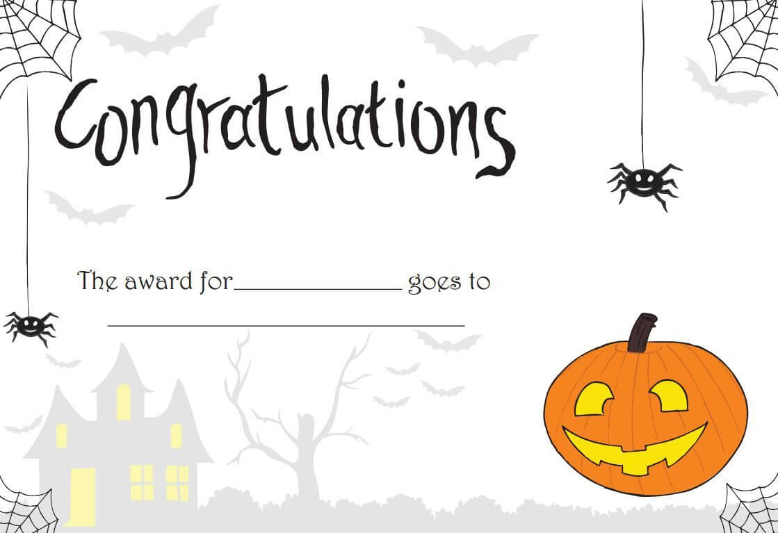 Printable Halloween Certificate – Great For Teachers Or For Within Halloween Certificate Template