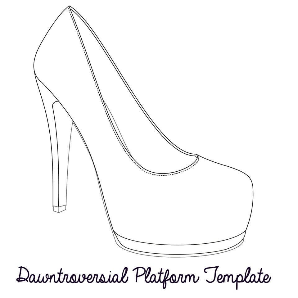 Printable High Heel Stencil Best Photos Of <B>High Heel For High Heel Template For Cards