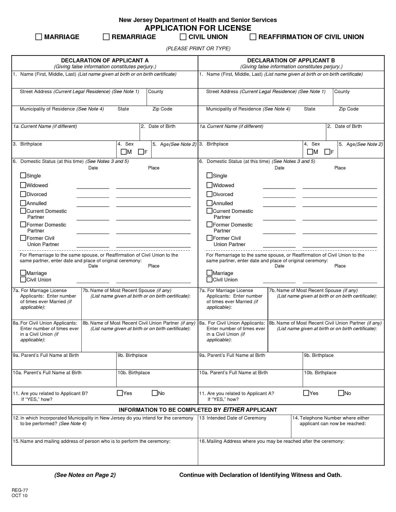 Printable Marriage License Application | Free Printable Within Death Certificate Translation Template