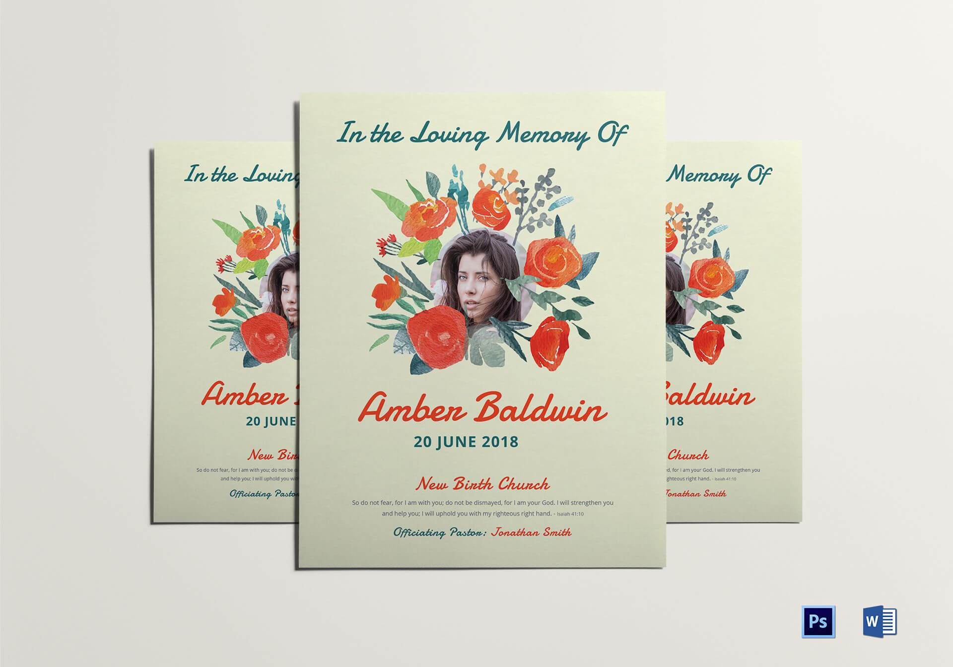 Printable Memorial Flyer Regarding Memorial Brochure Template