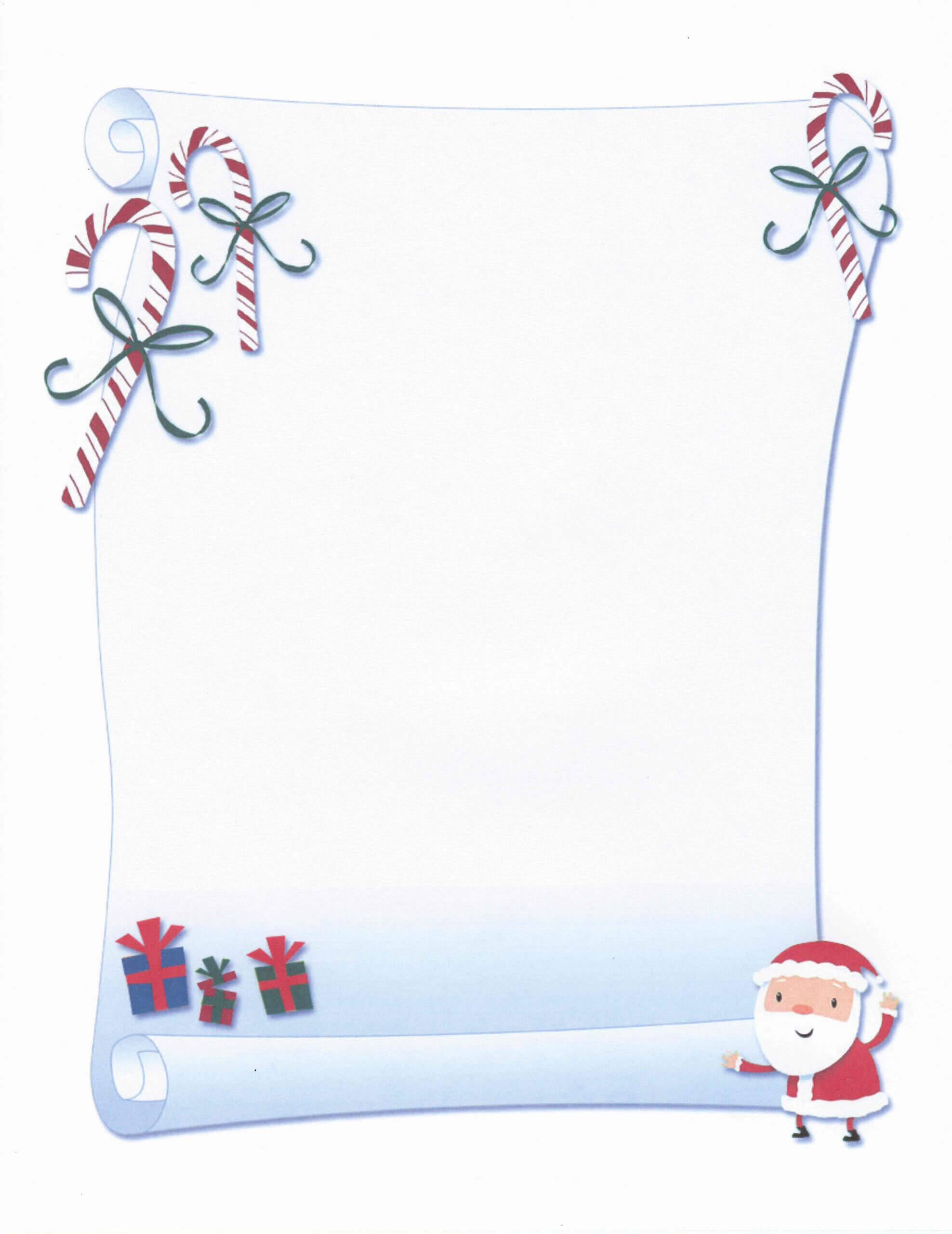 Printable Santa Scroll Certificate Stationery | Free For Certificate Scroll Template