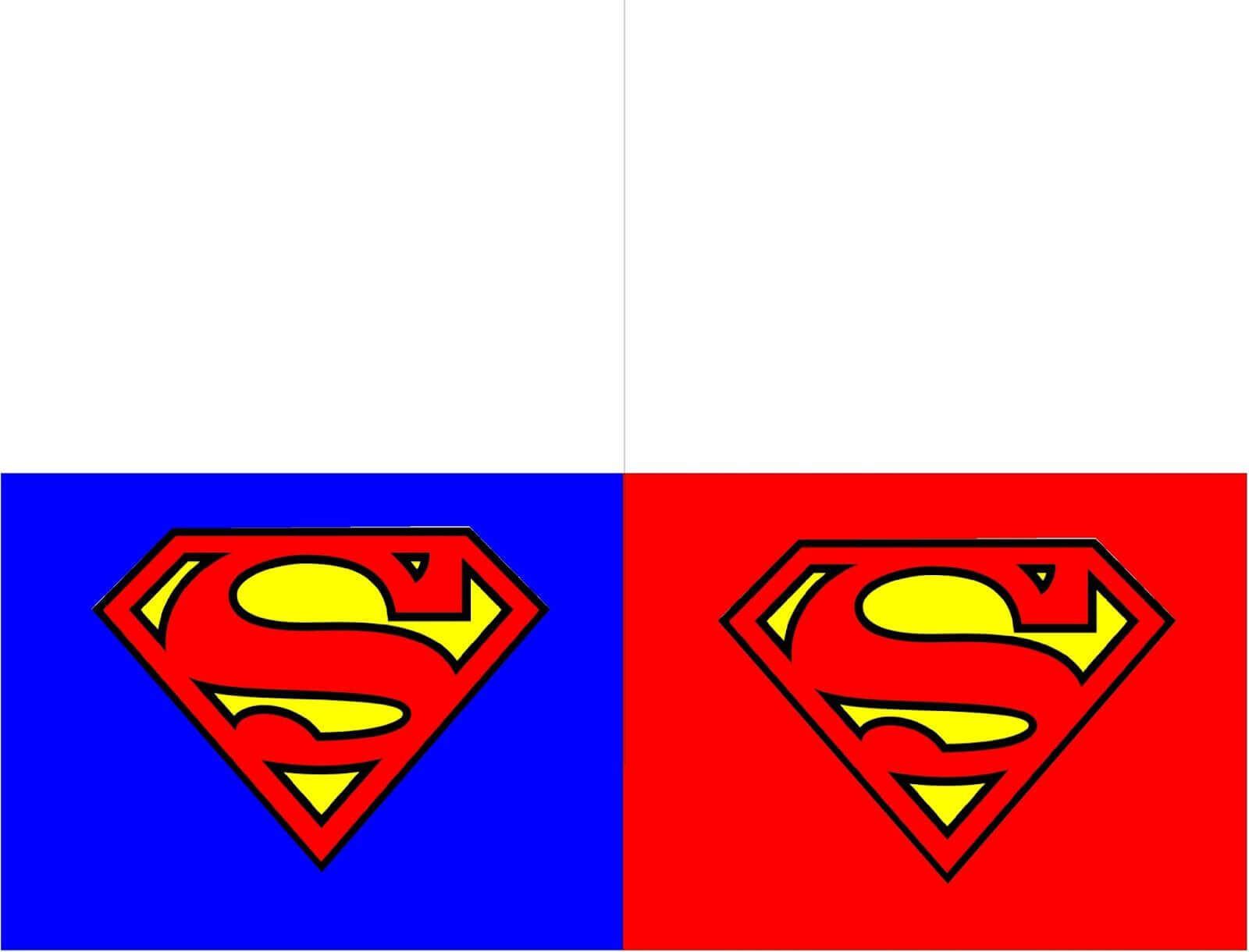 Printable Superman Thank You Cards | Thank You Cards Regarding Superman Birthday Card Template