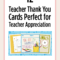 Printable Teacher Thank You Cards For Teacher Appreciation Inside Thank You Card For Teacher Template
