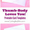 Printable Valentine Card Template  Thumb Body Loves You With Regard To Valentine Card Template For Kids