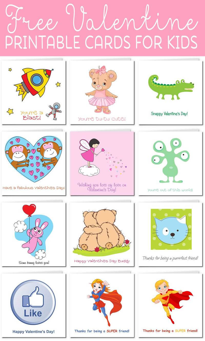 Printable Valentine Cards For Kids Within Valentine Card Template For Kids