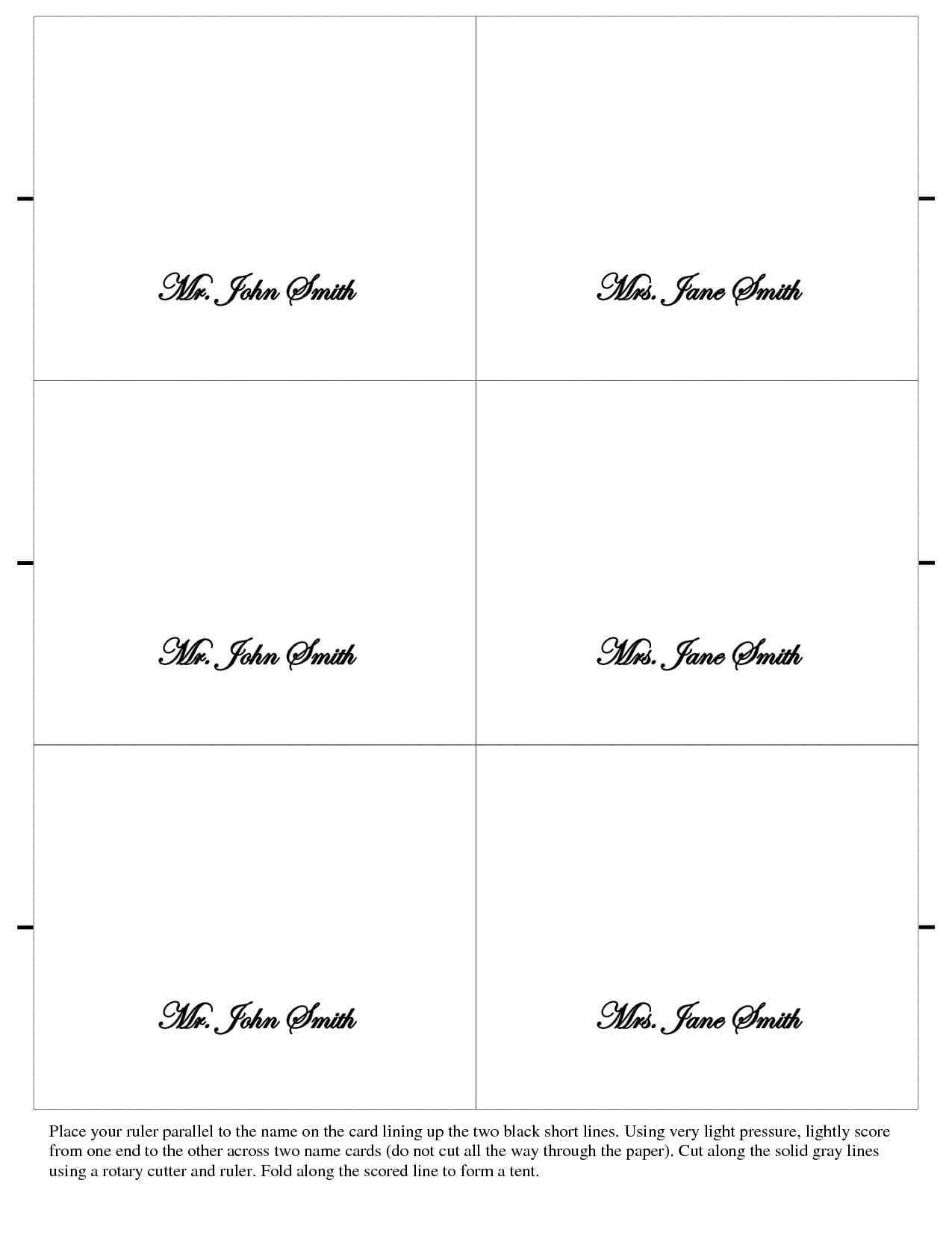 Printable Wedding Place Cards Template ] – Wedding Place In Place Card Template 6 Per Sheet