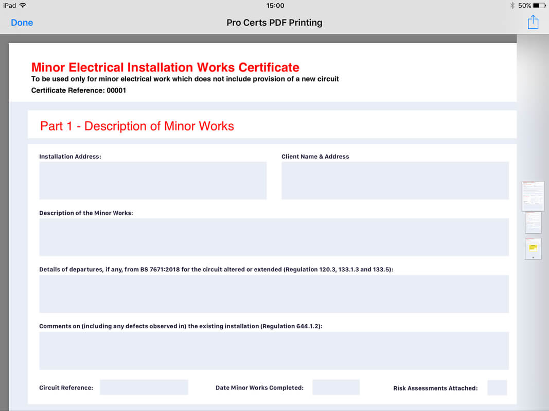 Pro Certs Software – Electrical Blog | Electrical Guides With Regard To Electrical Minor Works Certificate Template