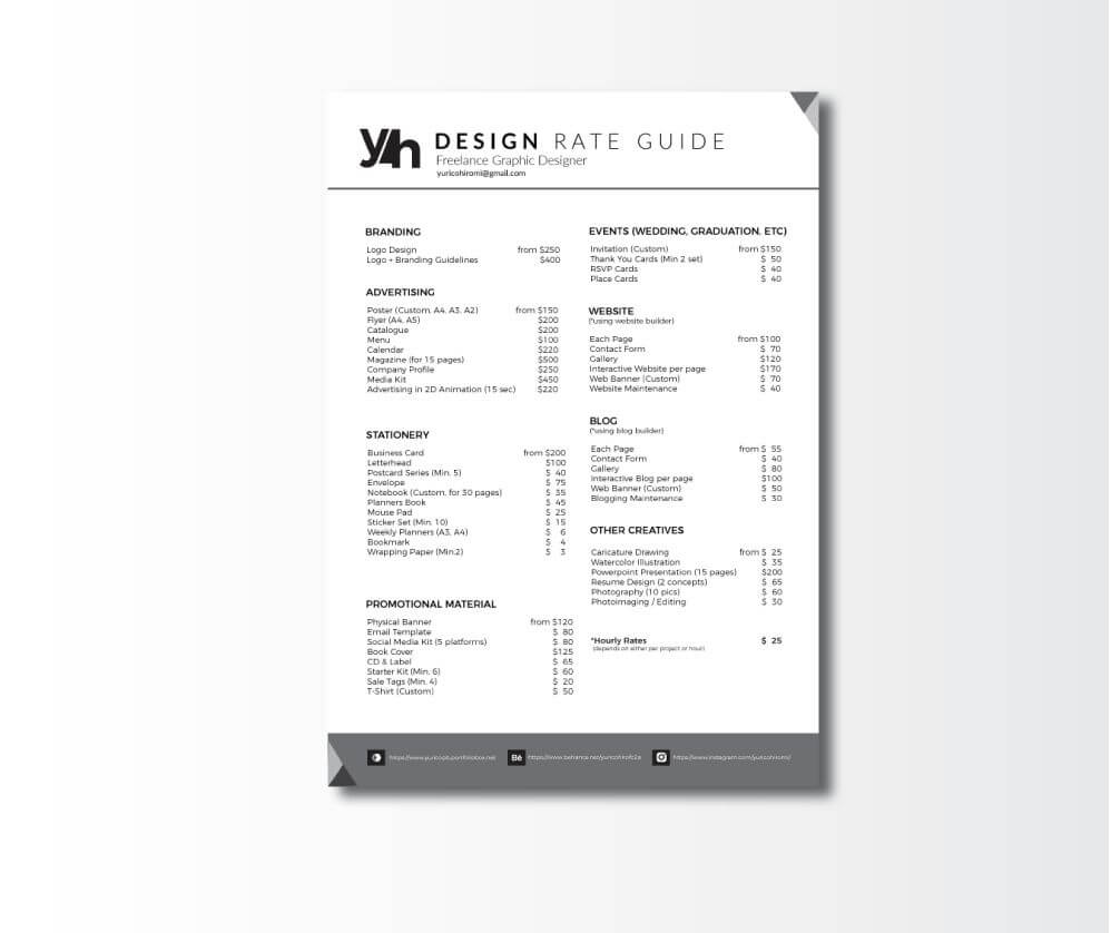 Professional Brief Form & Rate Cardyhd On Behance In Rate Card Template Word