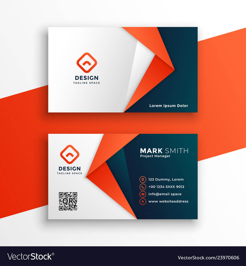 Professional Business Card Template Design With Designer Visiting Cards Templates