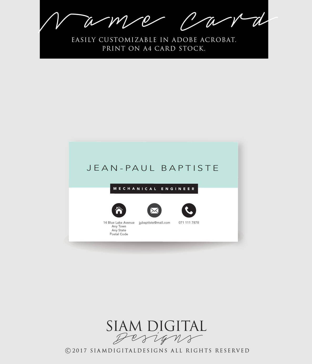 Professional Business Card Template | Edit With Adobe For Adobe Illustrator Card Template