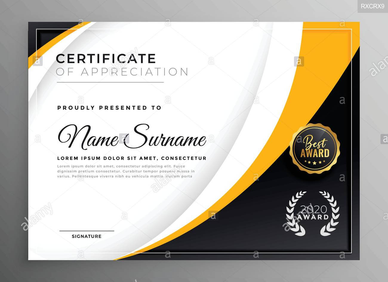 Professional Certificate Template Diploma Award Design Stock Throughout Professional Award Certificate Template
