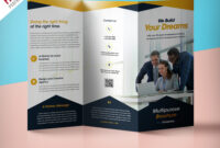 Professional Corporate Tri-Fold Brochure Free Psd Template within 3 Fold Brochure Template Free