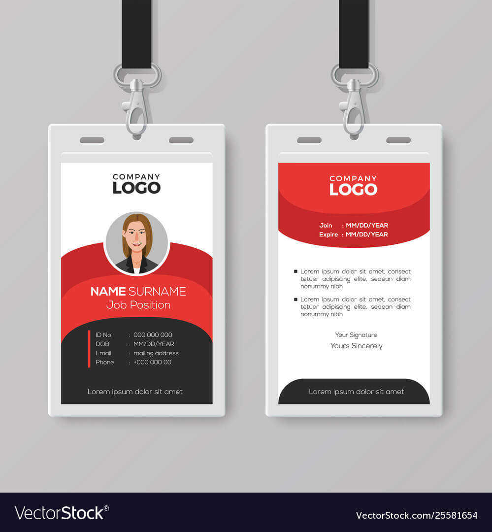 Professional Employee Id Card Template Within Work Id Card Template
