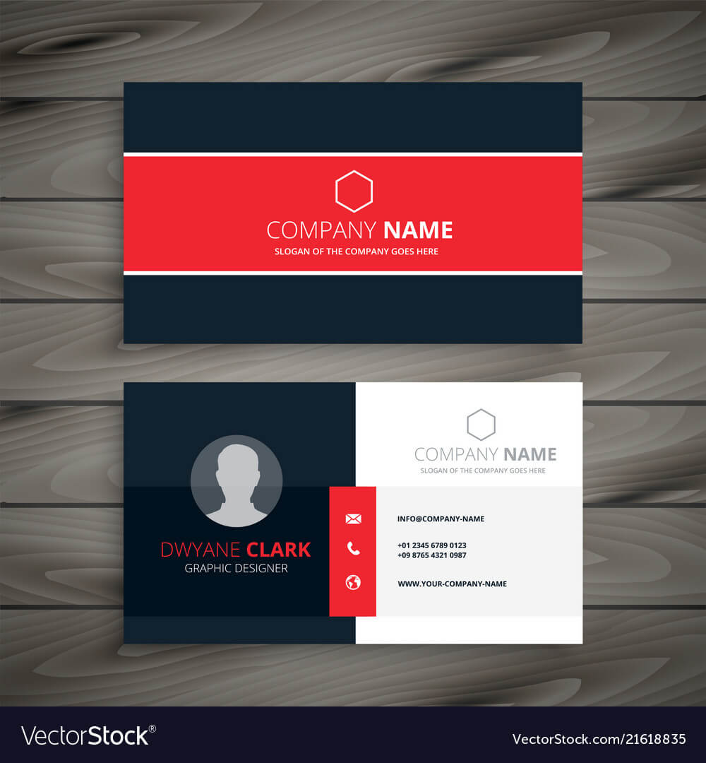 Professional Red Business Card Template Regarding Professional Name Card Template