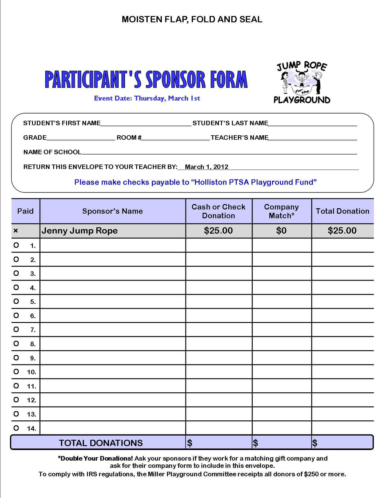 Programs & Events | Fundraising, Templates Printable Free Throughout Sponsor Card Template