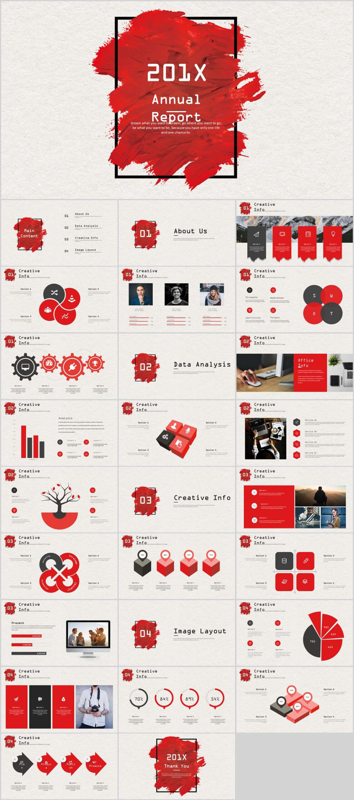 Red Company Annual Report Powerpoint Template On Behance Inside University Of Miami Powerpoint Template