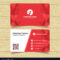 Red Geometric Business Card Template Pertaining To Calling Card Free Template