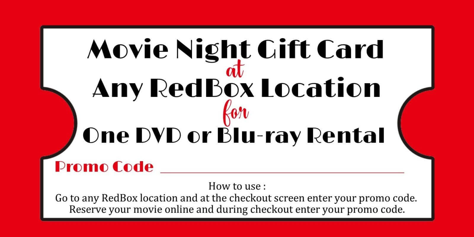 Redbox Movie Gift Tag – Printable File – You Print | Movie Pertaining To Movie Gift Certificate Template