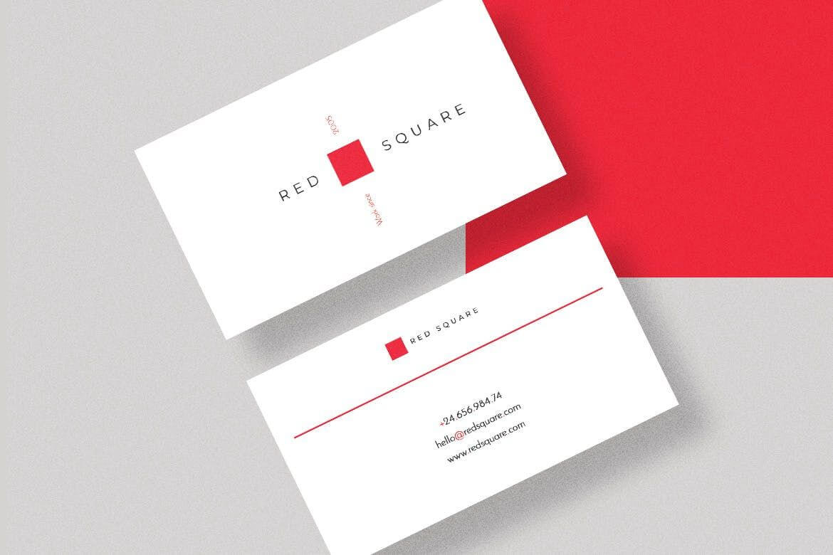 Redsquare Creative Business Card Template Psd. Download With Regard To Business Card Size Template Psd