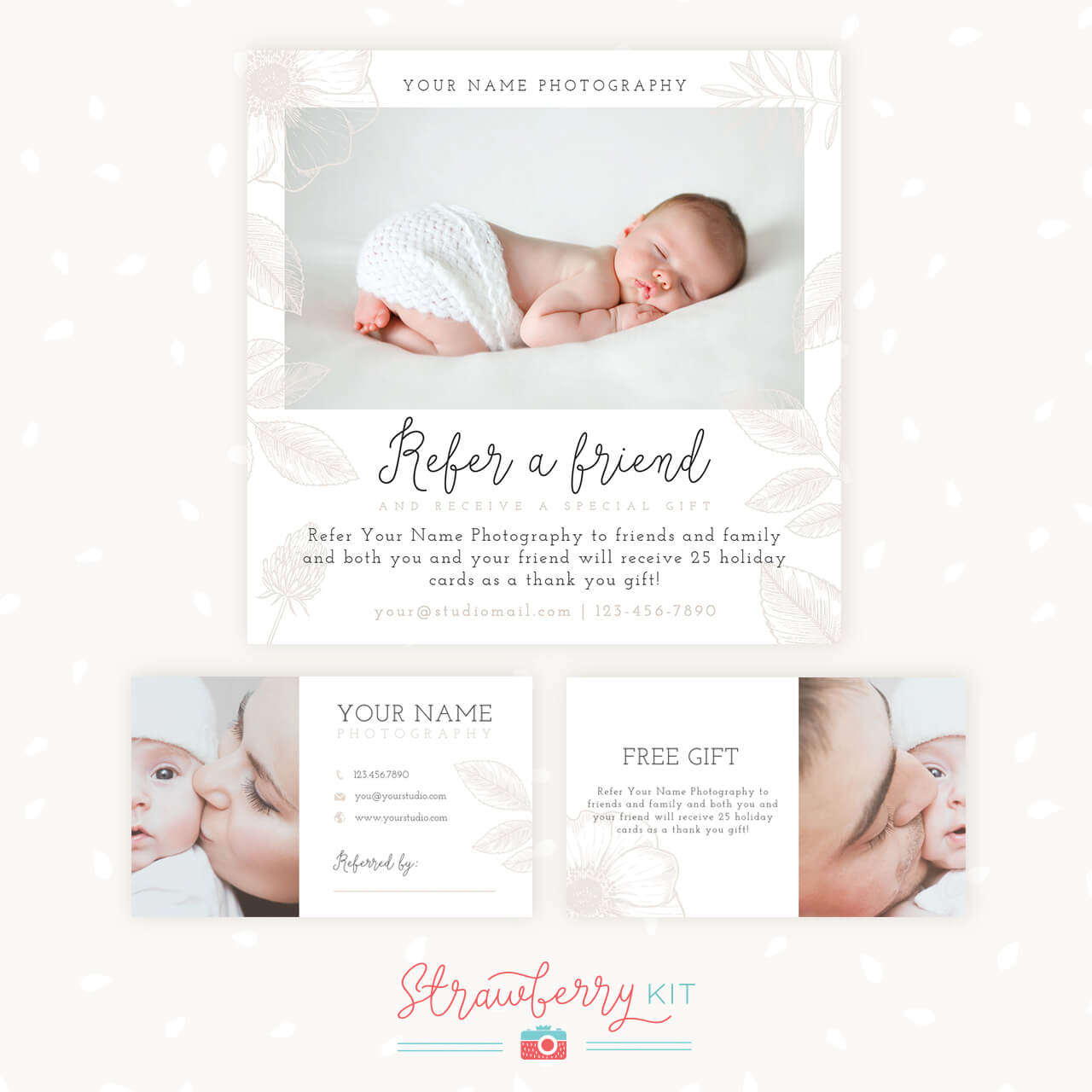 Refer A Friend Photography Template | Bonus Business Cards For Referral Card Template Free