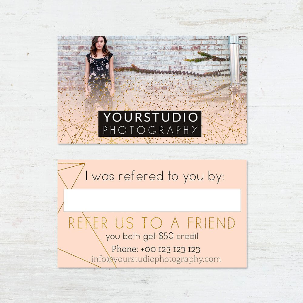 Referral Card Template | Pastel Greetings With Regard To Referral Card Template Free