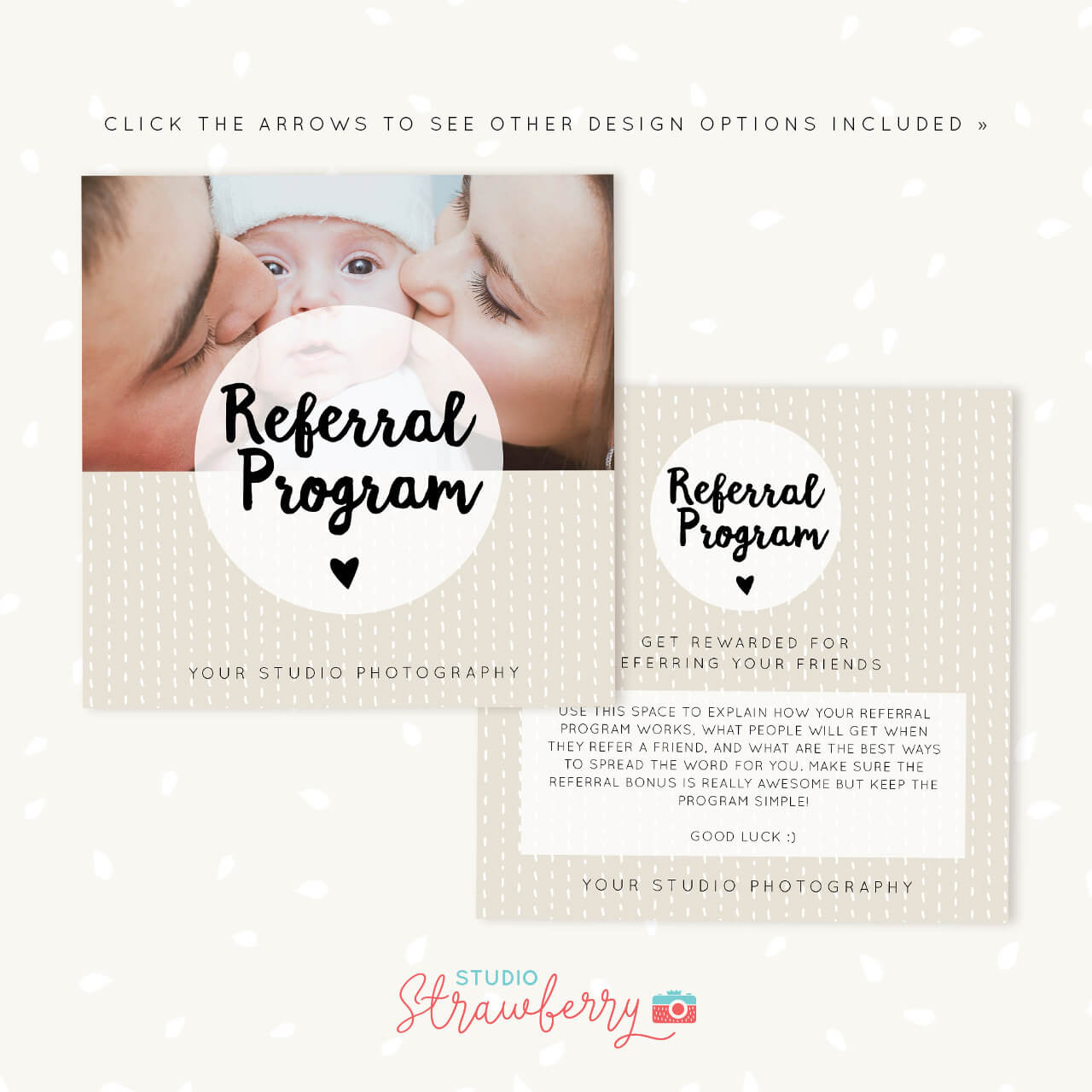 Referral Cards, Referral Card Template, Referral Program, Tell A Friend,  Referral Photoshop Template, Word Of Mouth Marketing Board Psd Throughout Photography Referral Card Templates