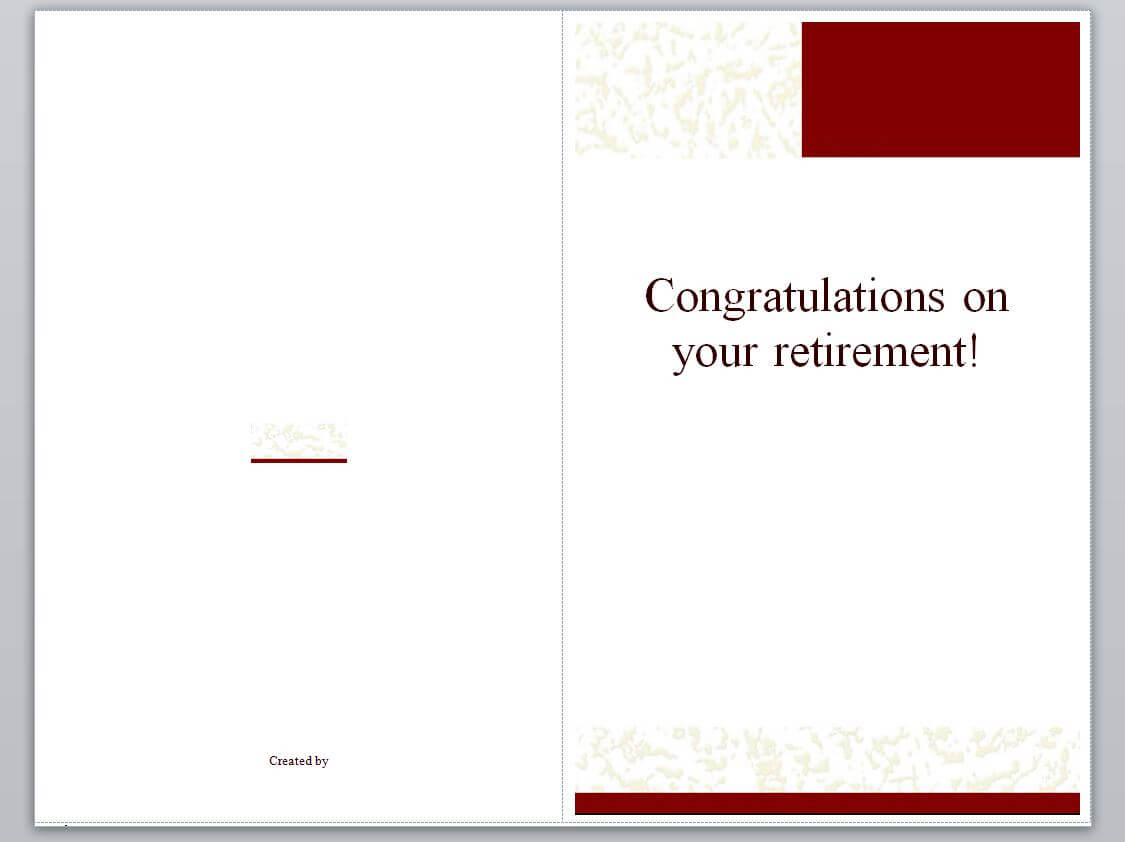 Retirement Card Template | Retirement Cards Regarding Retirement Card Template