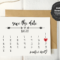 Rustic Save The Date Calendar Card Template | Save The Date Throughout Save The Date Cards Templates