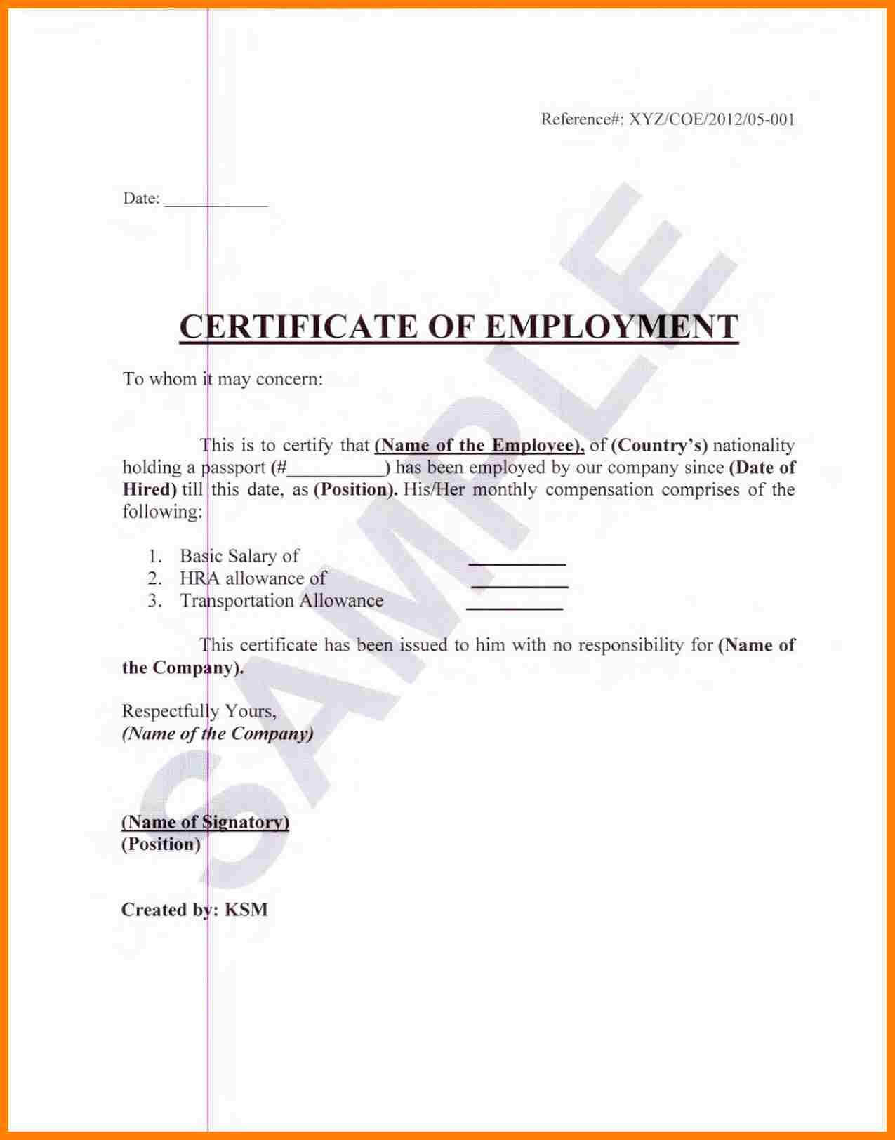 Sample Certification Employment Certificate Tugon Med Clinic With Sample Certificate Employment Template
